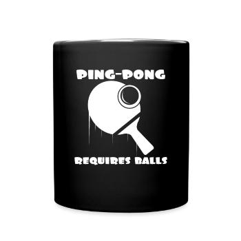 Ping-Pong - Tasse einfarbig - Schwarz - Vorne