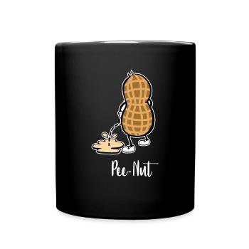 Erdnuss Peanut Peenut - Tasse einfarbig - Schwarz - Vorne