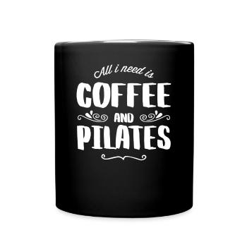 Pilates & Coffee - Mug uni - noir - Devant