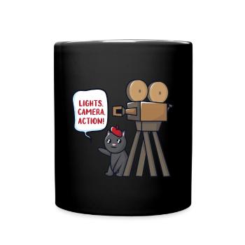 Regisseur, Kameramann, Filmemacher, Filme - Tasse einfarbig - Schwarz - Vorne