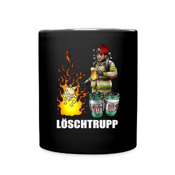 Fire Brigade Firefighter Firefighter Beer Gift - Full Colour Mug - black - Front