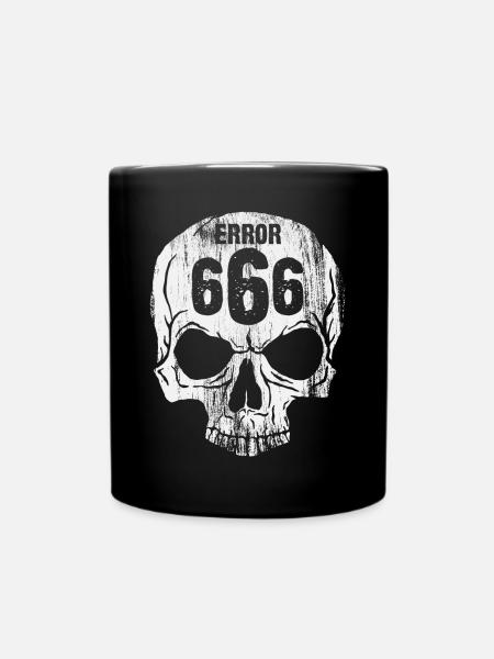 Error 666 - Tasse einfarbig - Schwarz