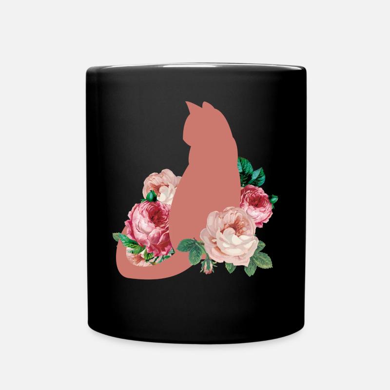 Katzenliebhaber Katzen Kätzchen Tierfreund Miau - Tasse einfarbig - Schwarz