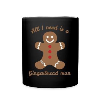 Gingerbread man - Full Colour Mug - black - Front