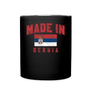 Made In Serbia - Tasse einfarbig - Schwarz - Vorne