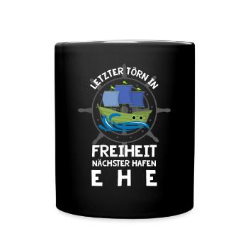 Port of marriage Bride Groom Anchor Mariage JGA - Mug uni - noir - Devant