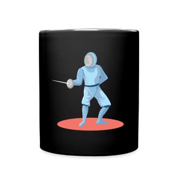 Fechten Fechter Fechterin Florett - Tasse einfarbig - Schwarz - Vorne