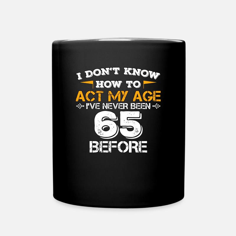Sixty-five years old, born in 1953 - Full Colour Mug - black