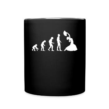 Flamenco Evolution / Flamenco Tanz / Kleid / weiß - Tasse einfarbig - Schwarz - Vorne
