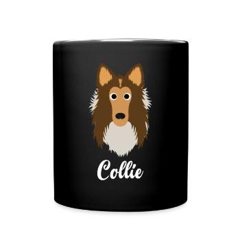 Collie - Rough Collie - Full Colour Mug - black - Front