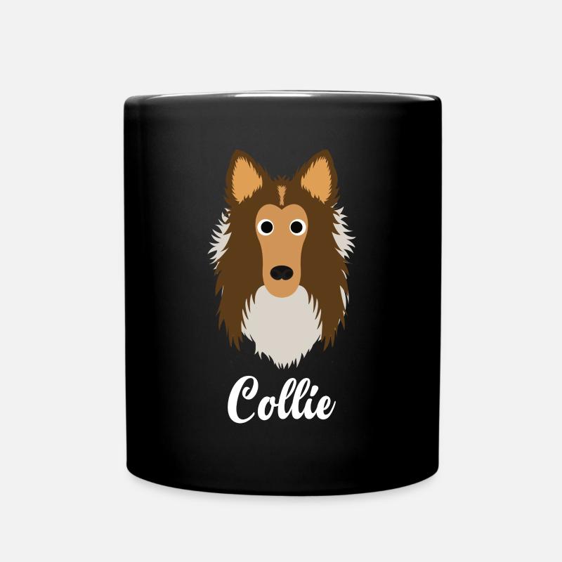 Collie - rauer Collie - Tasse einfarbig - Schwarz