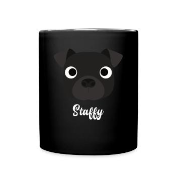 Staffy - Staffordshire Bull Terrier - Full Colour Mug - black - Front