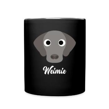 Weimie - Weimaraner - Full Colour Mug - black - Front