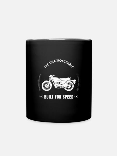 Motorrad - Shirt - Tasse einfarbig - Schwarz