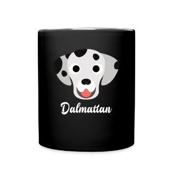 Dalmatiner - Tasse einfarbig - Schwarz - Vorne