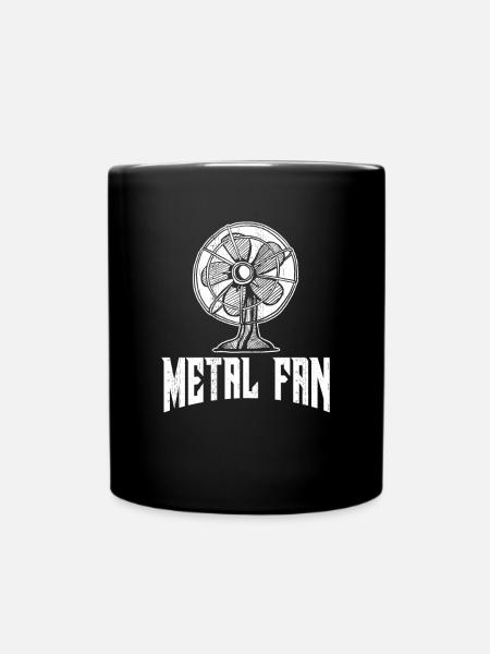 Metal Fan Ventilator Rock and Roll Musik Geschenk - Tasse einfarbig - Schwarz