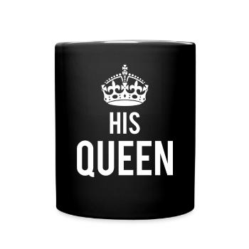 Sa reine - Mug uni - noir - Devant