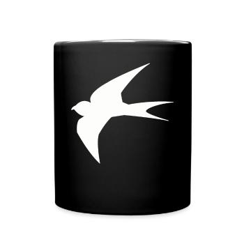 Swallow silhouette - Full Colour Mug - black - Front