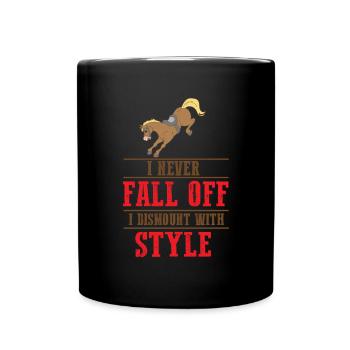 Doux cheval rengaine Piège Équitation Hobby Cadeau - Mug uni - noir - Devant
