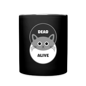 Schrödingers Katze - Tasse einfarbig - Schwarz - Vorne