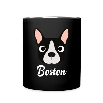 Boston - Boston Bull Terrier - Full Colour Mug - black - Front
