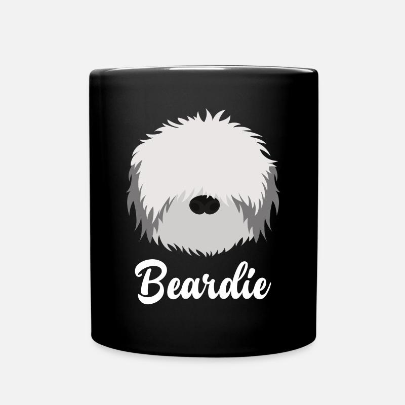 Beardie - Bärtiger Collie - Tasse einfarbig - Schwarz