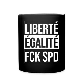 fck spd - Tasse einfarbig - Schwarz - Vorne