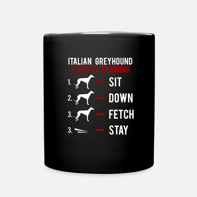 Italian Greyhound Guide to Training - Full Colour Mug - black