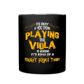 Violine Konzert Orchester Witz Instrument Geschenk - Tasse einfarbig - Schwarz - Vorne