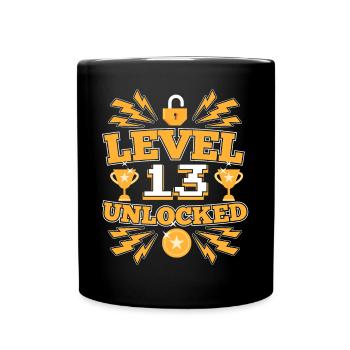 13. Geburtstag Dreizehn 13 Jahre Geschenk - Tasse einfarbig - Schwarz - Vorne