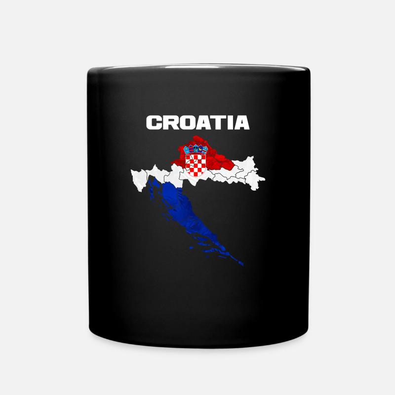 Kroatien - Tasse einfarbig - Schwarz