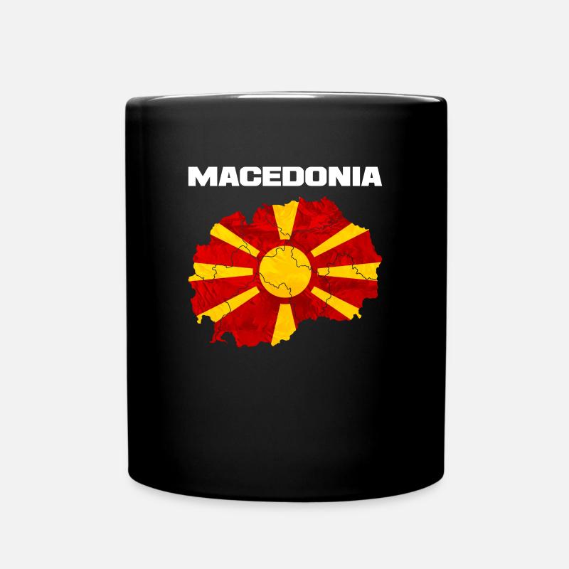 Mazedonien - Tasse einfarbig - Schwarz
