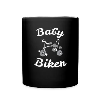 Baby Biker Tricycle Young Rocker Cool - Full Colour Mug - black - Front