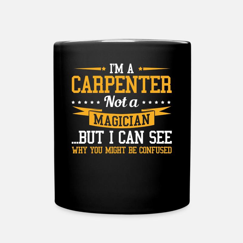 Carpenter Schreiner Saege - Full Colour Mug - black