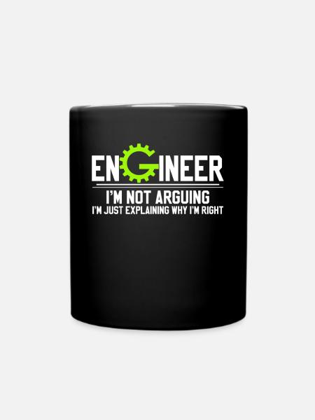Zahnrad Ingenieur - Tasse einfarbig - Schwarz