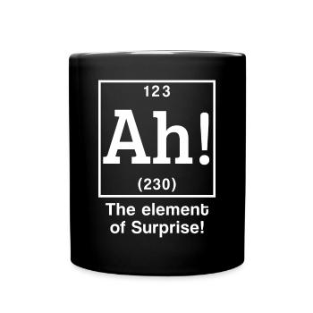 Ah Chemie Periodensystem Element Lustig - Tasse einfarbig - Schwarz - Vorne