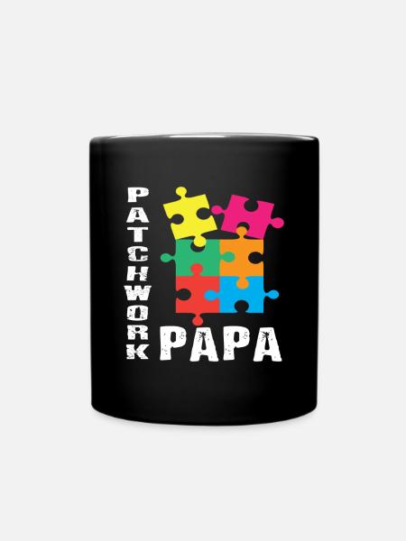 Papa patchwork - Mug uni - noir