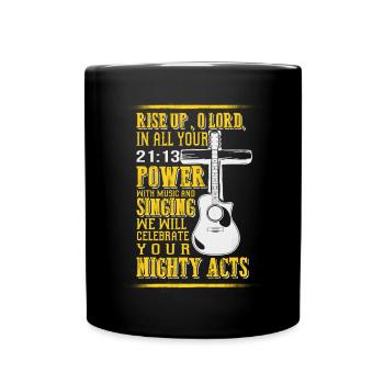 Gitarre Gitarrist Gebet Taizé Christ Geschenk - Tasse einfarbig - Schwarz - Vorne
