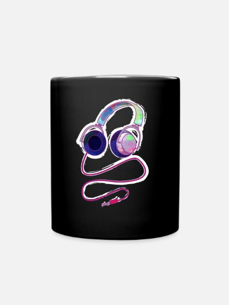 casque - Mug uni - noir