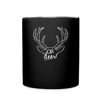 Oh Deer antler - Full Colour Mug - black - Front