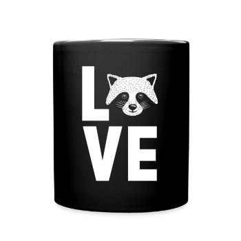 racoon - Full Colour Mug - black - Front