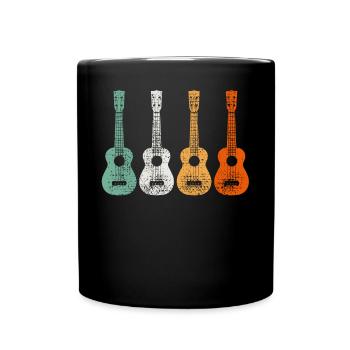 Ukulele - Tasse einfarbig - Schwarz - Vorne