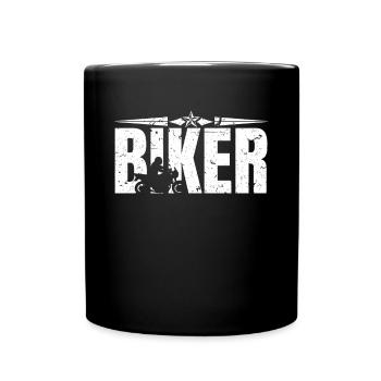 Biker - Tasse einfarbig - Schwarz - Vorne