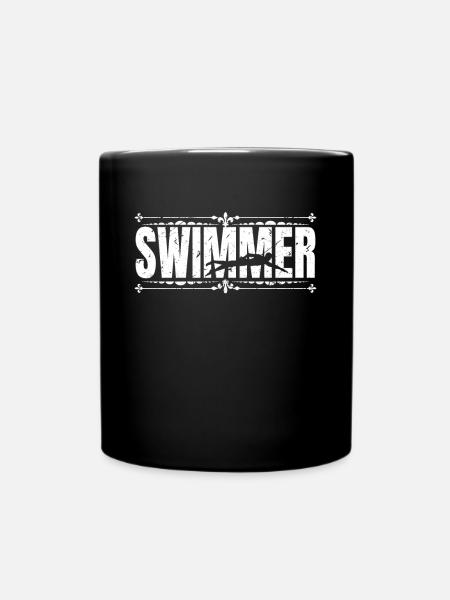 Schwimmen Schwimmer Geschenk - Tasse einfarbig - Schwarz