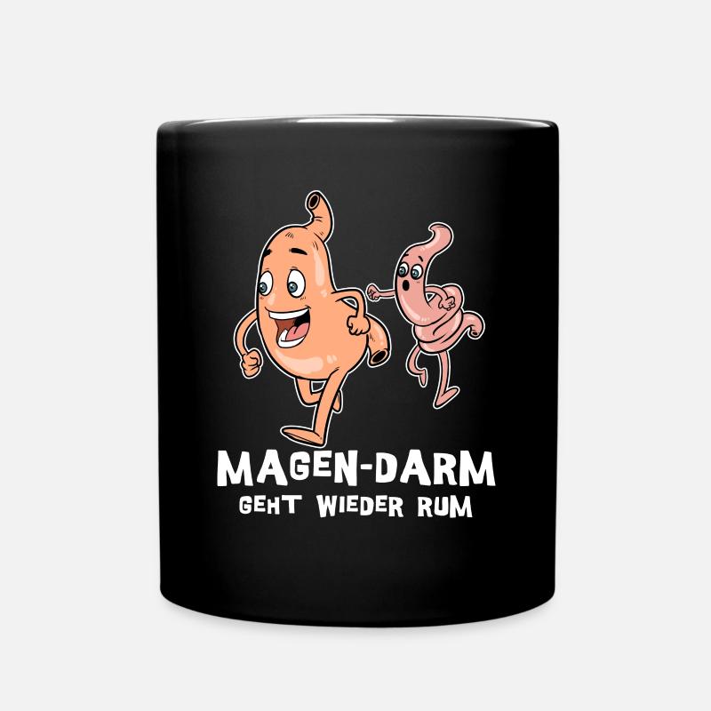 Magen Darm Krankheit Infekt Witzig Geschenk Idee - Tasse einfarbig - Schwarz