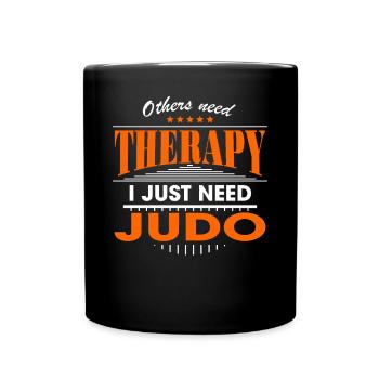 le judo est ma thérapie - Mug uni - noir - Devant