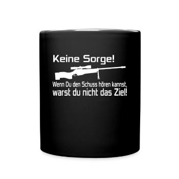 Sniper - Tasse einfarbig - Schwarz - Vorne