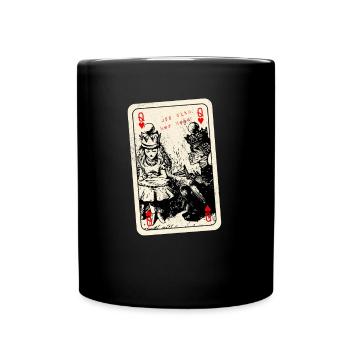 Reine des cœurs - Alice au pays des merveilles - De l'autre côté du miroir - Mug uni - noir - Devant