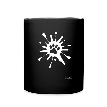 Splash Katze - Tasse einfarbig - Schwarz - Vorne