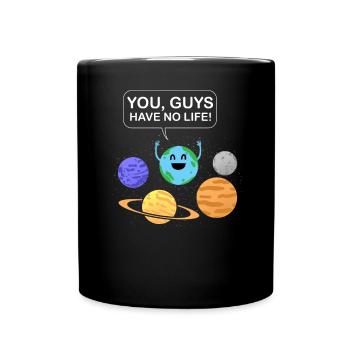funny earth gift - Full Colour Mug - black - Front